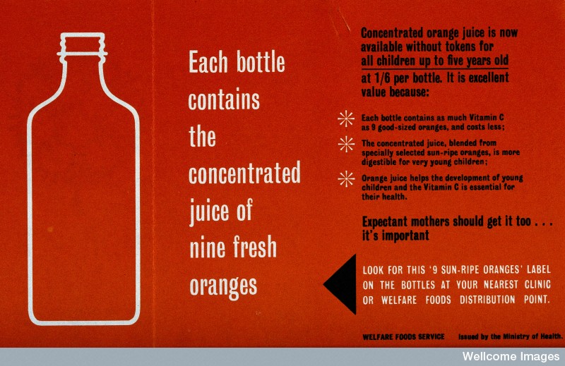 V0047903 A leaflet about the benefits of concentrated orange juice