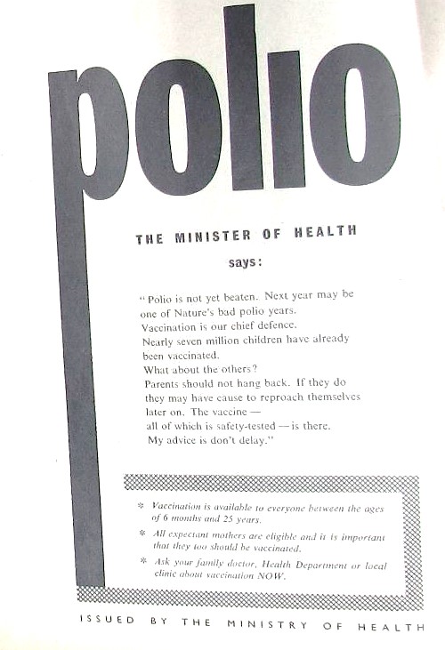 Figure 2 – Polio – The Minster of Health says