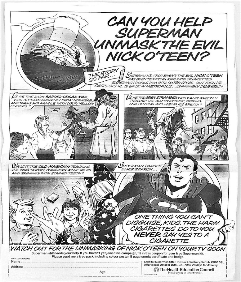 Superman vs. Nick O'Teen: anti-smoking campaigns and children in